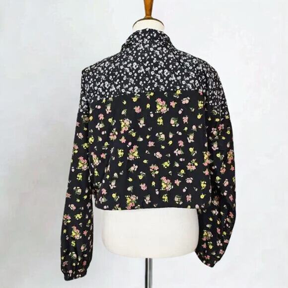 Aeropostle Cropped Floral Windbreaker Jacket - Picture 5 of 9